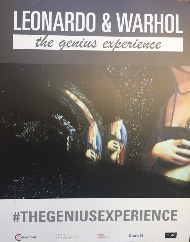 Cartello della mostra The genius experience