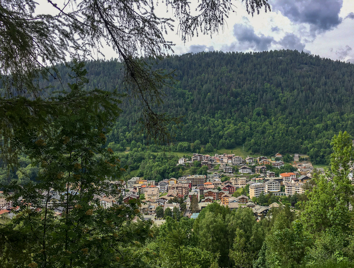 Panorama Aprica dal percorso salute