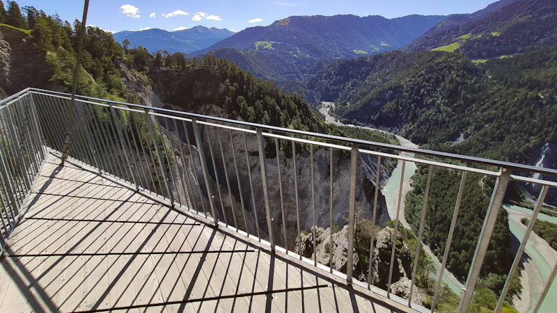 Gole del Reno dalla piattaforma panoramica Il Spir