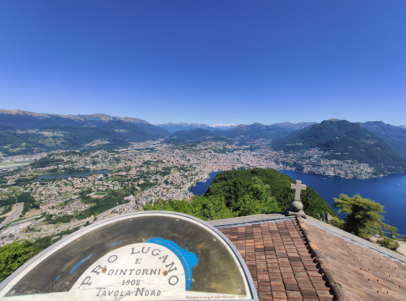 Tavole illustrative panorama dal Monte San Salvatore